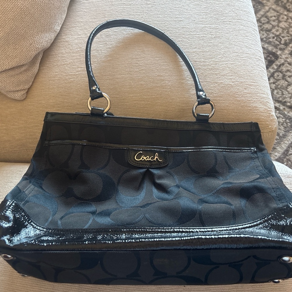 Coach Black Signature Shoulder Bag